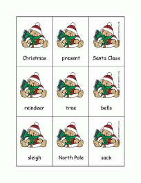 christmas words card game
