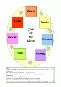 days of the week game