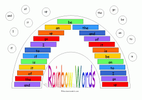 rainbow words game