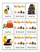 halloween contractions card game