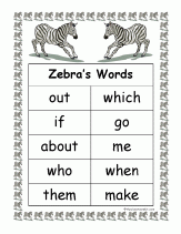 word zebra